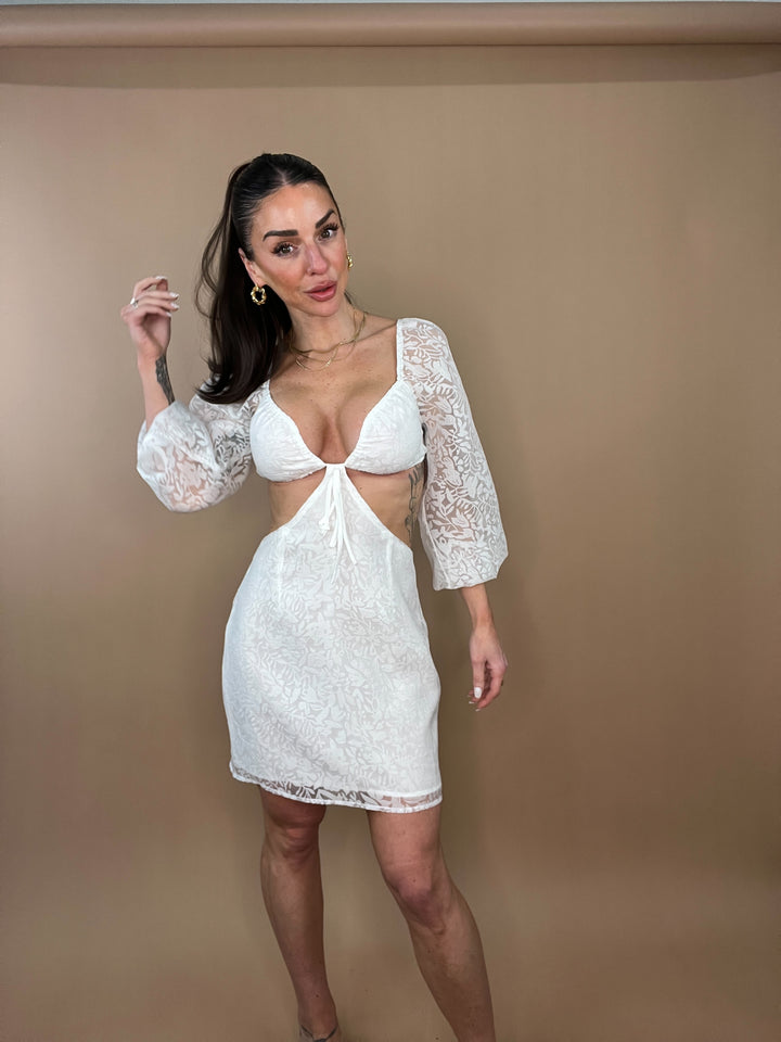 Cora Lace Cutout Mini Dress