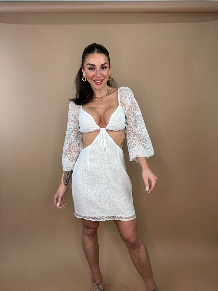 Cora Lace Cutout Mini Dress