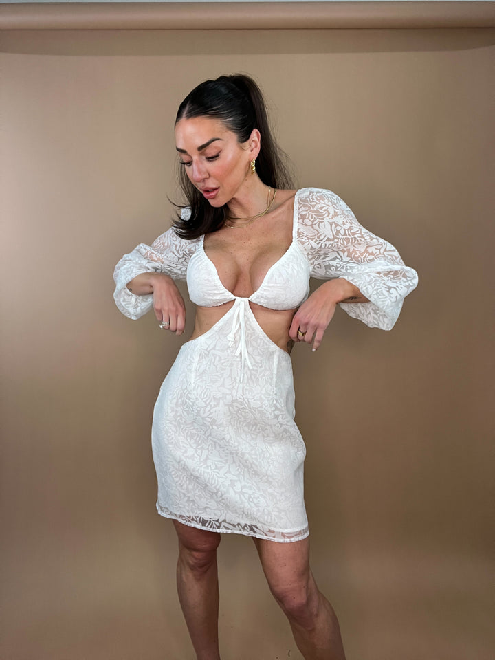 Cora Lace Cutout Mini Dress