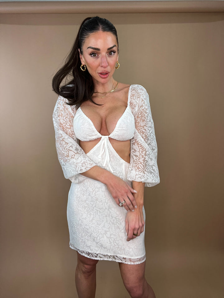 Cora Lace Cutout Mini Dress