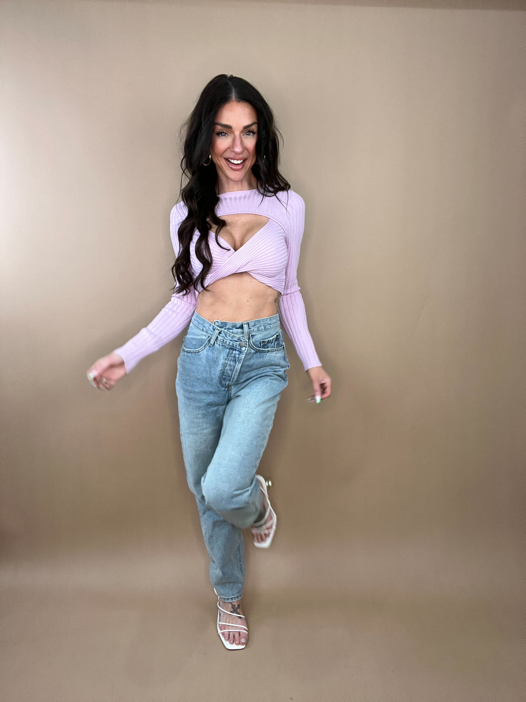 Run Free Asymmetrical Denim in Light