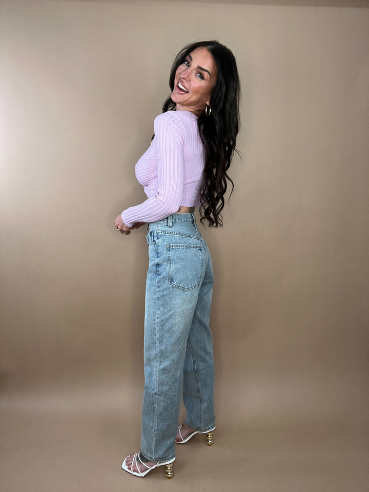 Run Free Asymmetrical Denim in Light