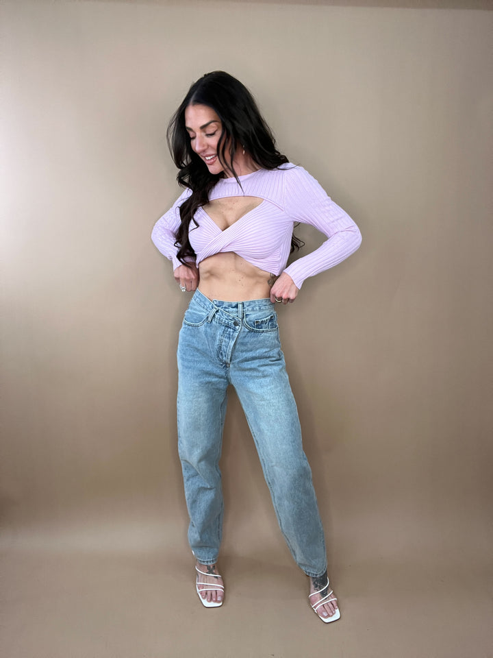 Run Free Asymmetrical Denim in Light