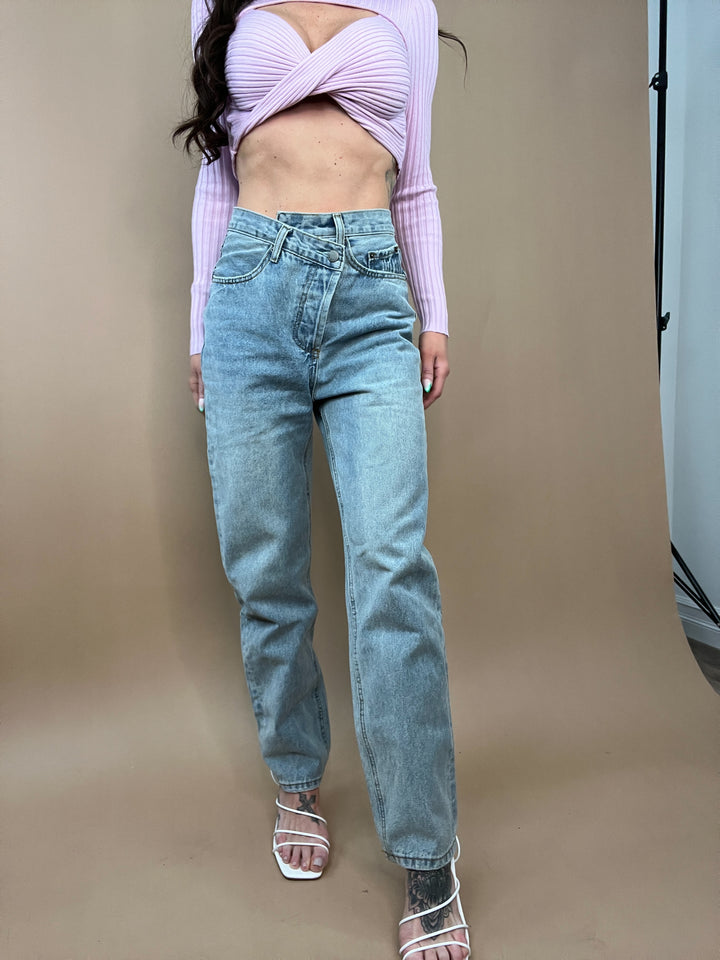 Run Free Asymmetrical Denim in Light
