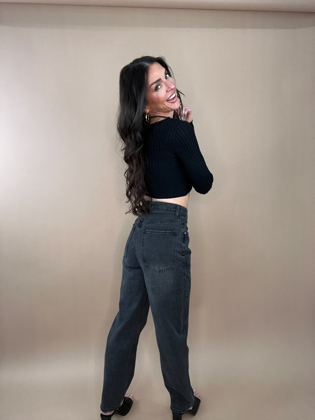 Run Free Asymmetrical Denim in Black
