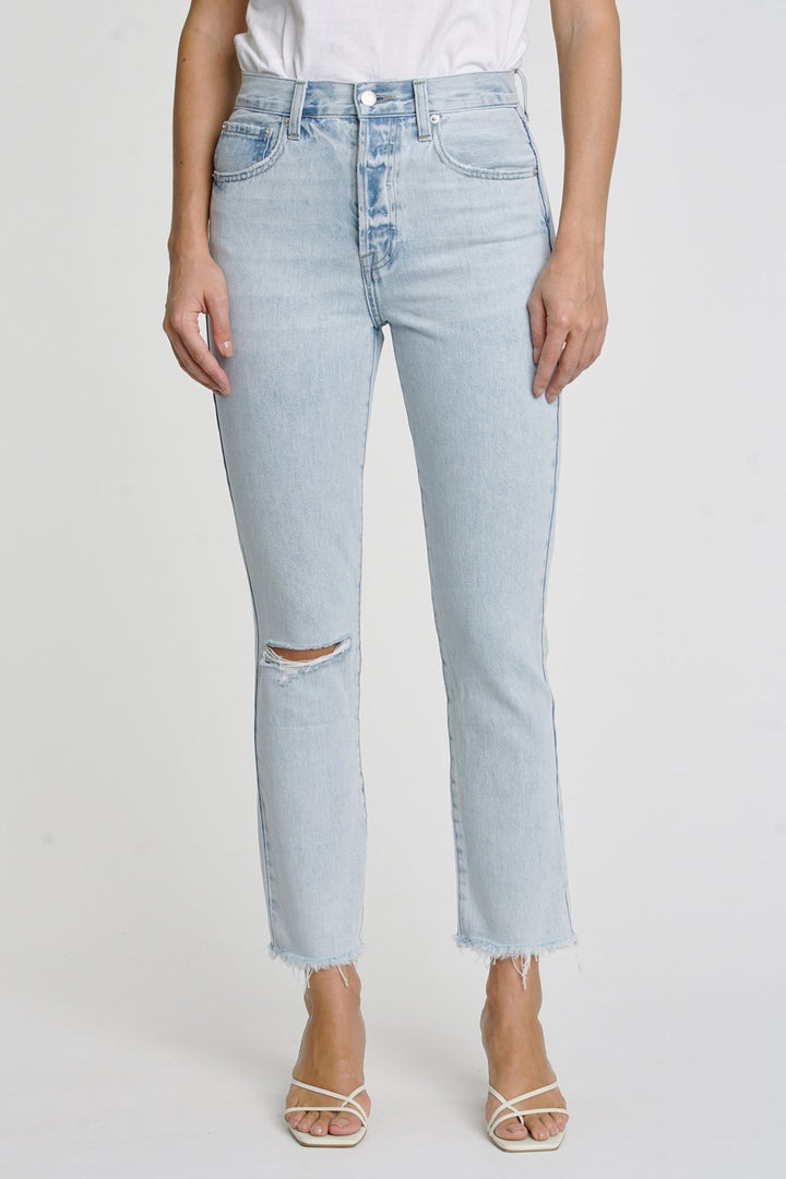 Keaton High Rise Slim Straight in Rennie