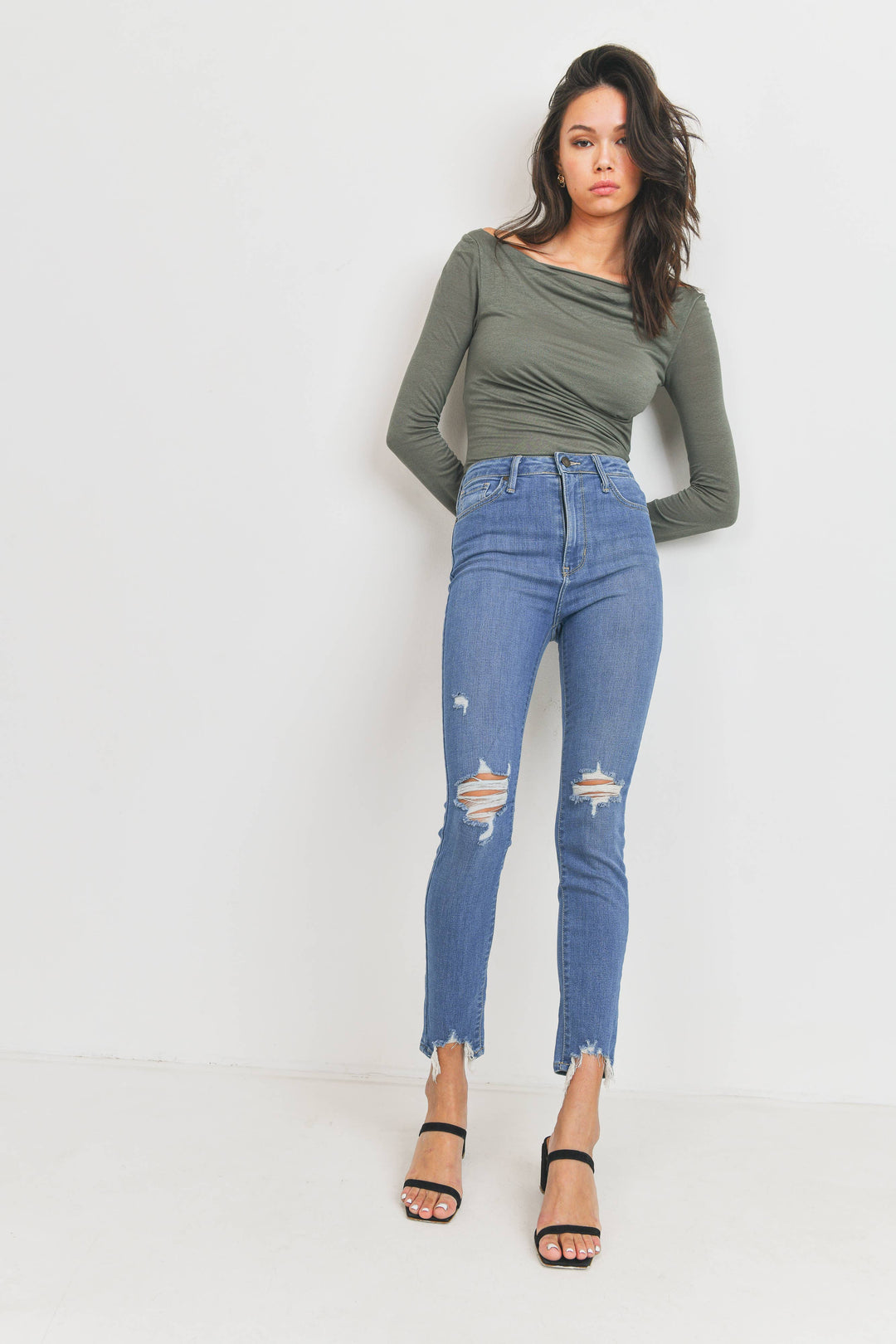 Colt High Rise Knee Distressed Skinny FINAL SALE