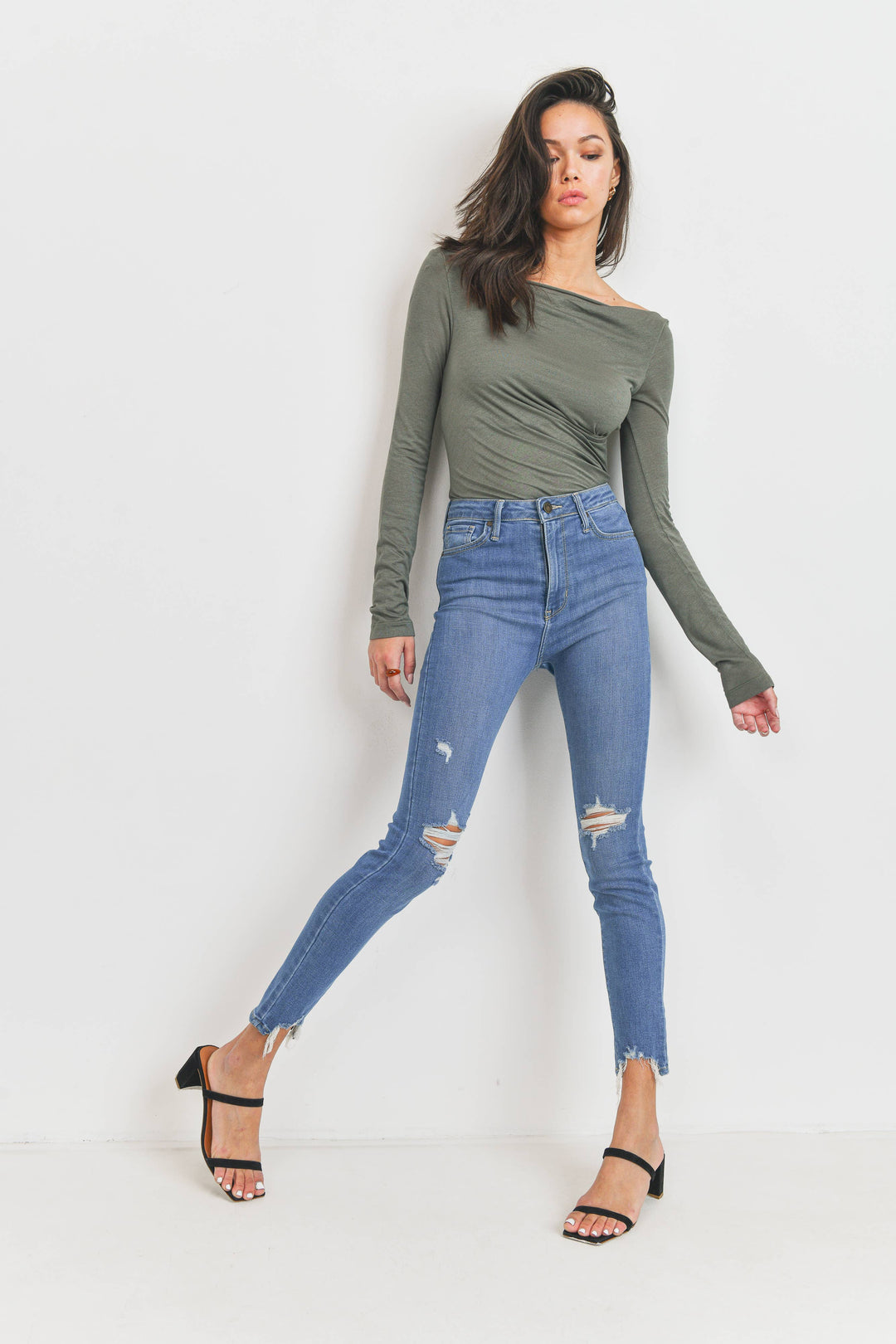 Colt High Rise Knee Distressed Skinny FINAL SALE